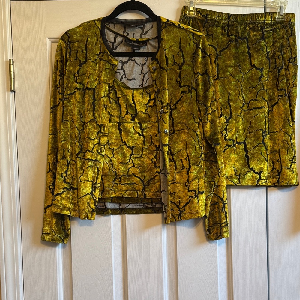 Nicole Miller Yellow and Black Dress
